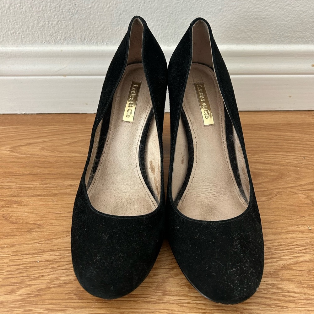 Louise et Cie Black Suede Heels